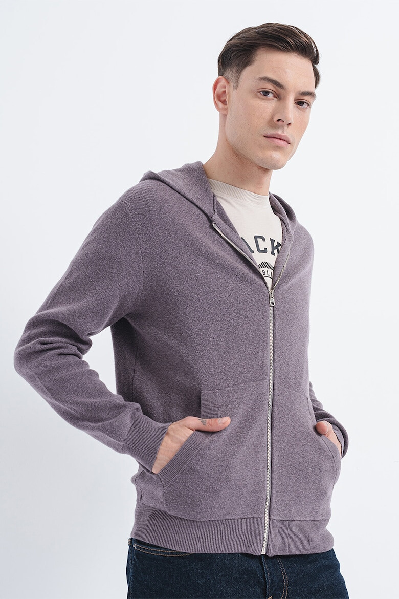 Jack & Jones Pulover cu gluga si fermoar Caleb - Pled.ro