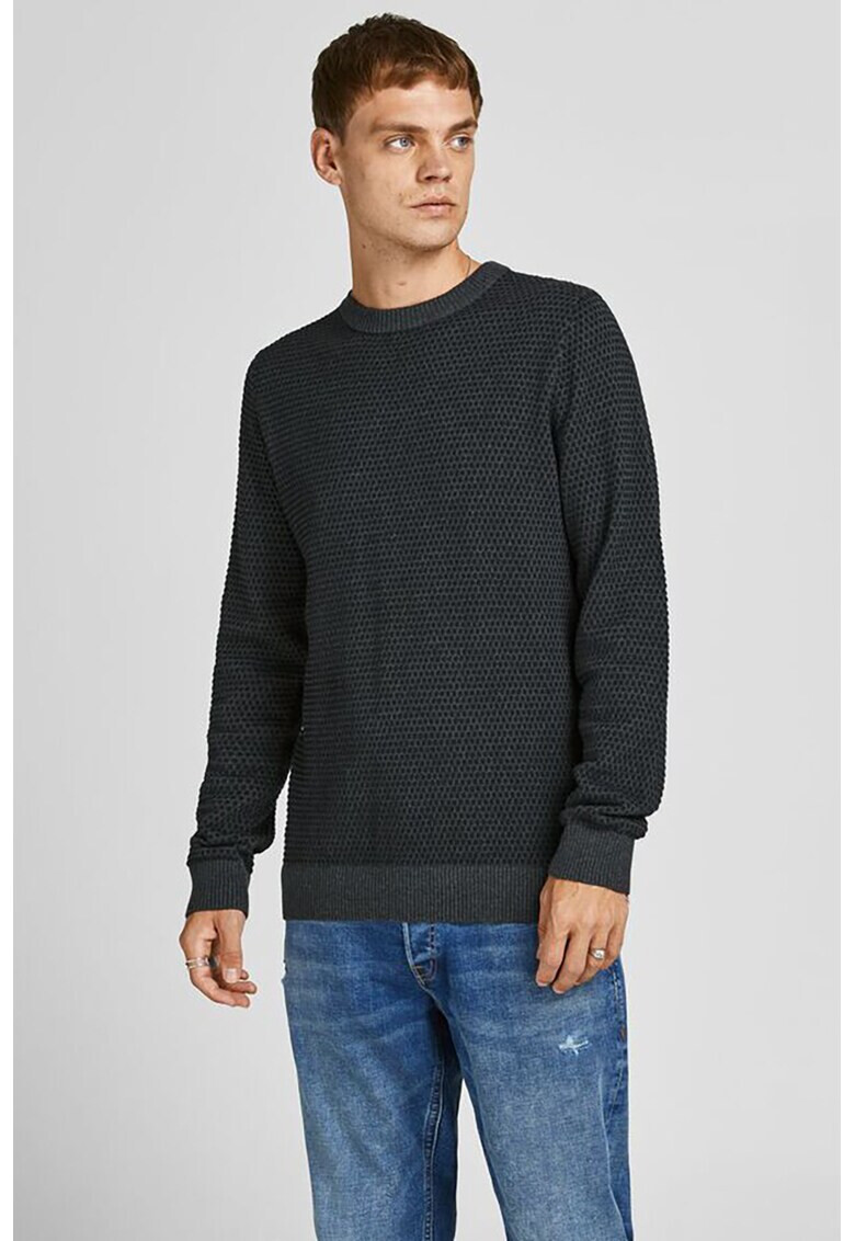 Jack & Jones Pulover din bumbac cu aspect texturat - Pled.ro