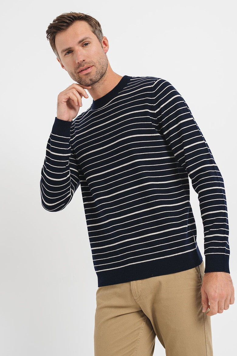 Jack & Jones Pulover din bumbac cu model in dungi Niko - Pled.ro