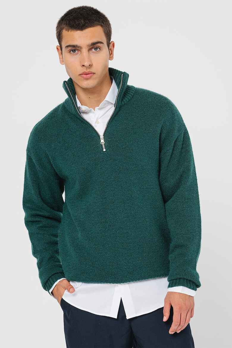 Jack & Jones Pulover relaxed fit cu fenta cu fermoar Rollie - Pled.ro