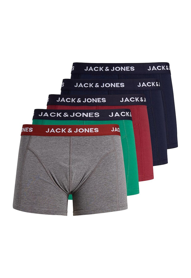 Jack & Jones Set de boxeri cu banda logo in talie - 5 perechi - Pled.ro