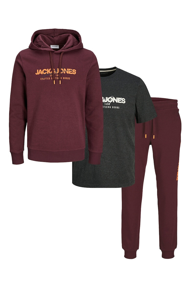 Jack & Jones Set de hanorac cu logo pantaloni de trening si tricou 3 piese - Pled.ro