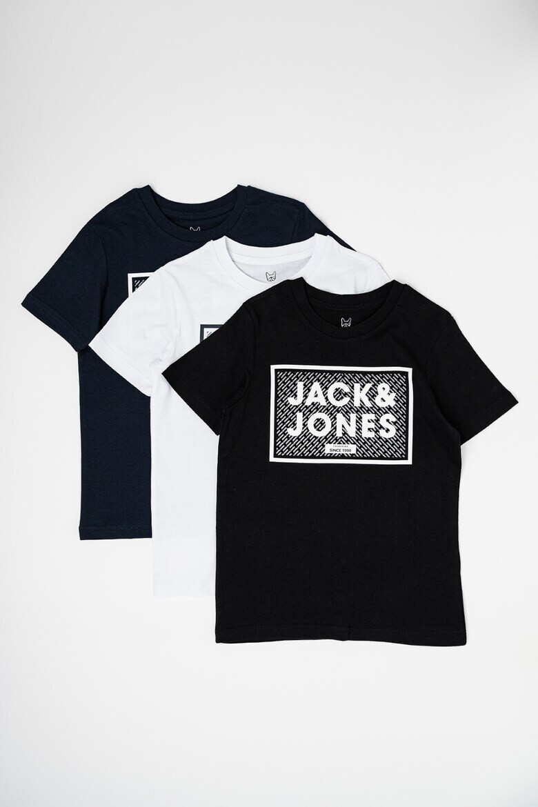 Jack & Jones Set de tricouri cu imprimeu logo - 3 piese - Pled.ro