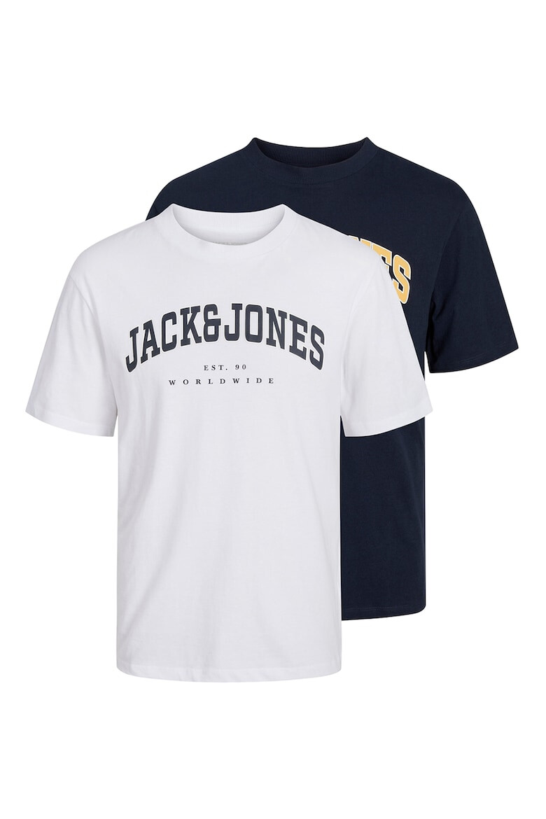 Jack & Jones Set de tricouri de bumbac cu decolteu la baza gatului - 2 piese - Pled.ro