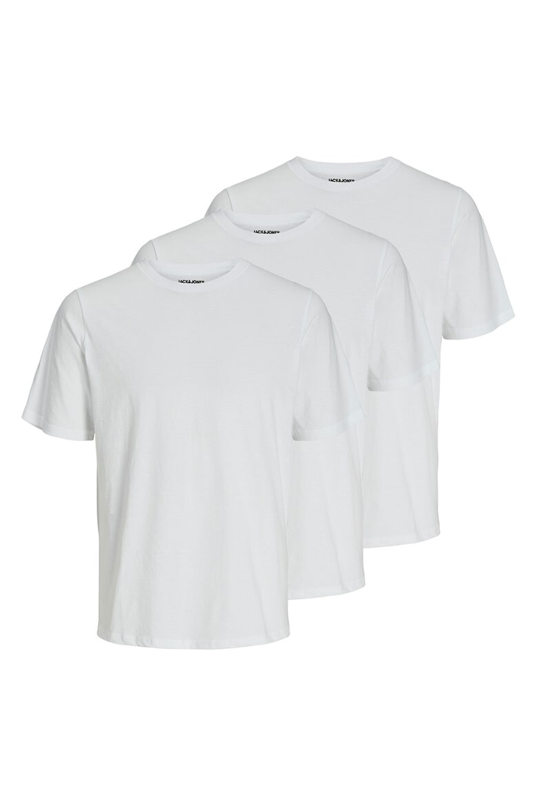 Jack & Jones Set de tricouri din amestec de bumbac cu decolteu la baza gatului - 3 piese - Pled.ro