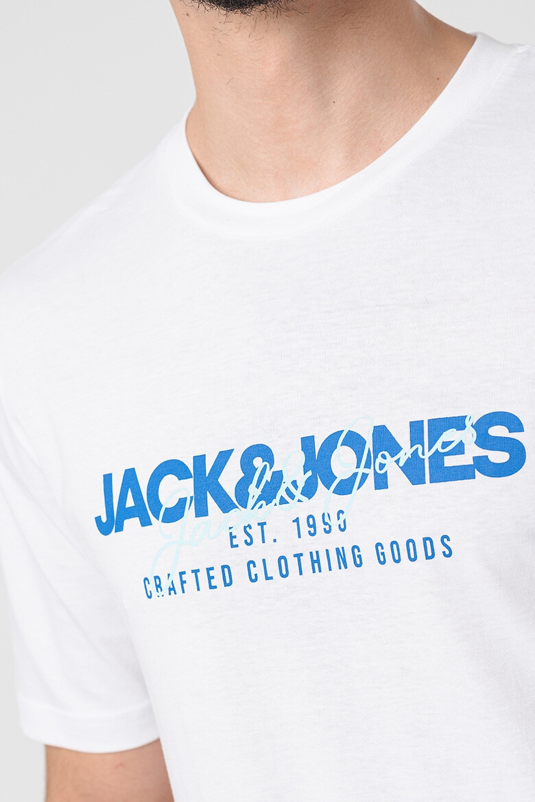 Jack & Jones Set de tricouri din bumbac cu decolteu la baza gatului si imprimeu logo - 2 piese - Pled.ro