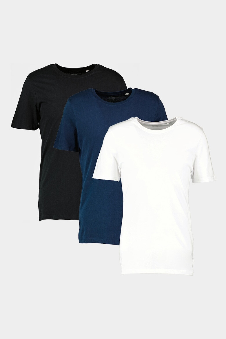 Jack & Jones Set de tricouri din bumbac organic cu decolteu la baz gatului - 3 piese - Pled.ro