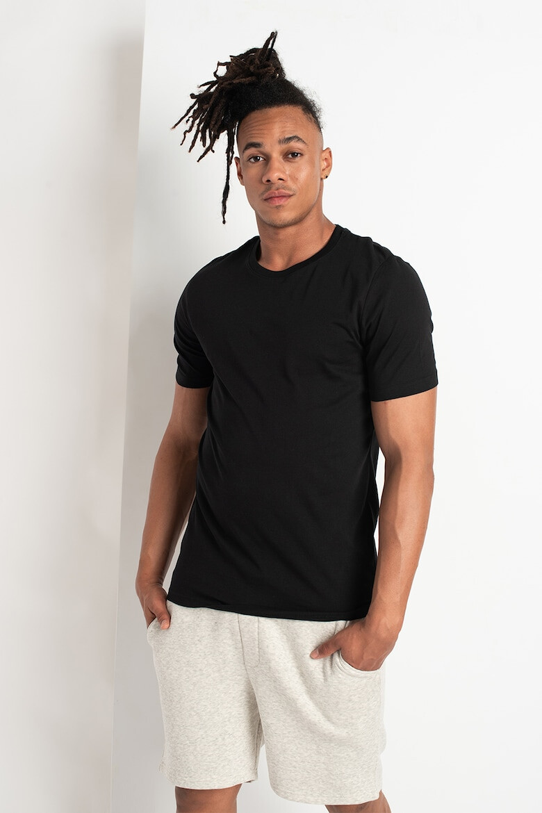 Jack & Jones Set de tricouri din bumbac organic cu decolteu la baz gatului - 3 piese - Pled.ro