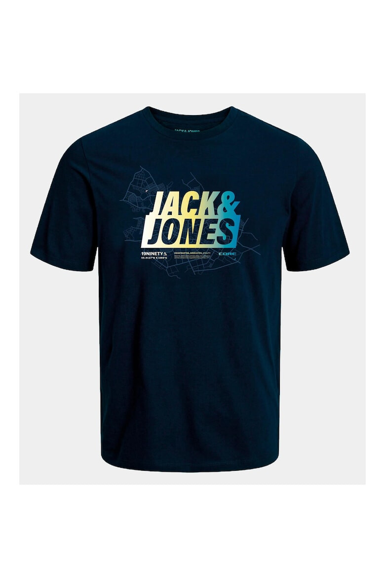 Jack & Jones Tricou barbati 303607500 Albastru inchis Bumbac - Pled.ro