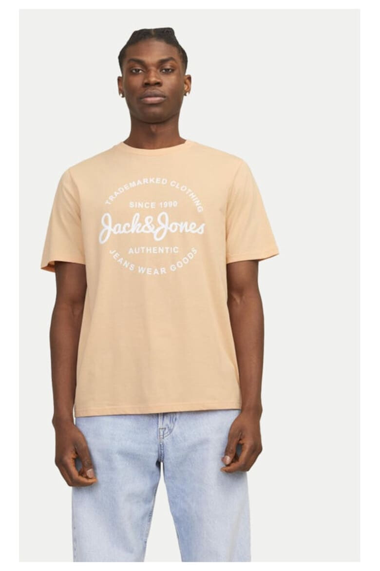 Jack & Jones Tricou barbati 7370 Bumbac Portocaliu - Pled.ro