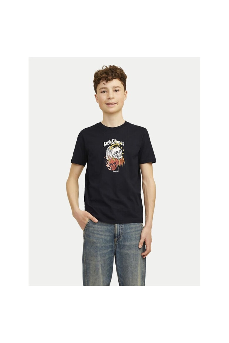 Jack & Jones Tricou copii 396168 Negru Bumbac - Pled.ro