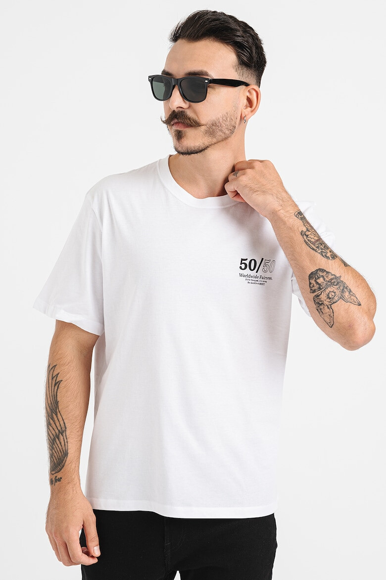 Jack & Jones Tricou cu decolteu la baza gatului si imprimeu - Pled.ro