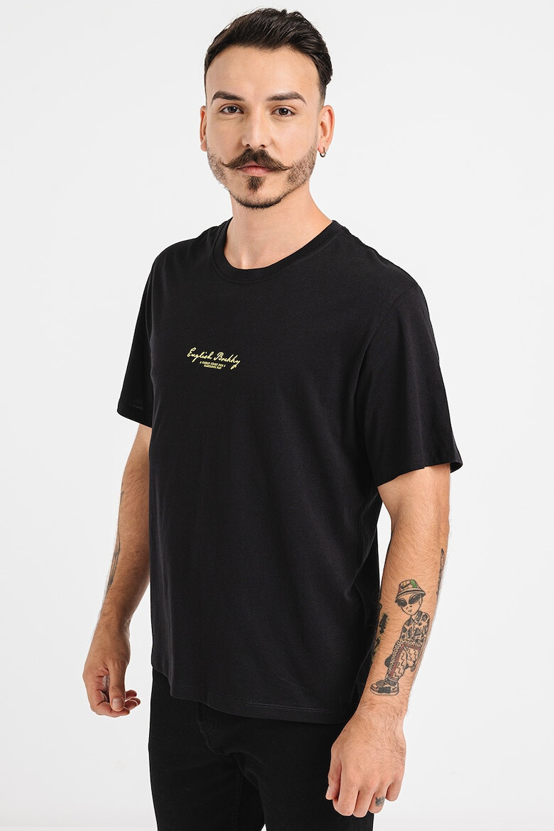 Jack & Jones Tricou cu decolteu la baza gatului si imprimeu - Pled.ro