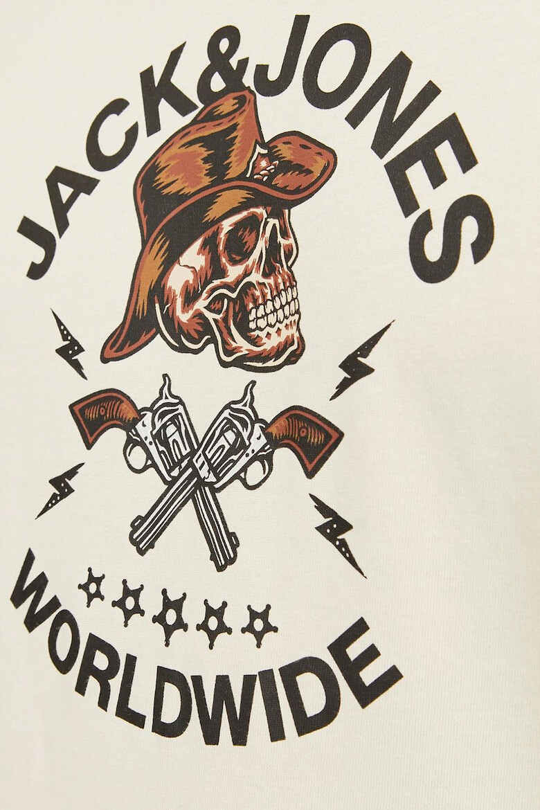 Jack & Jones Tricou cu decolteu la baza gatului si imprimeu grafic - Pled.ro