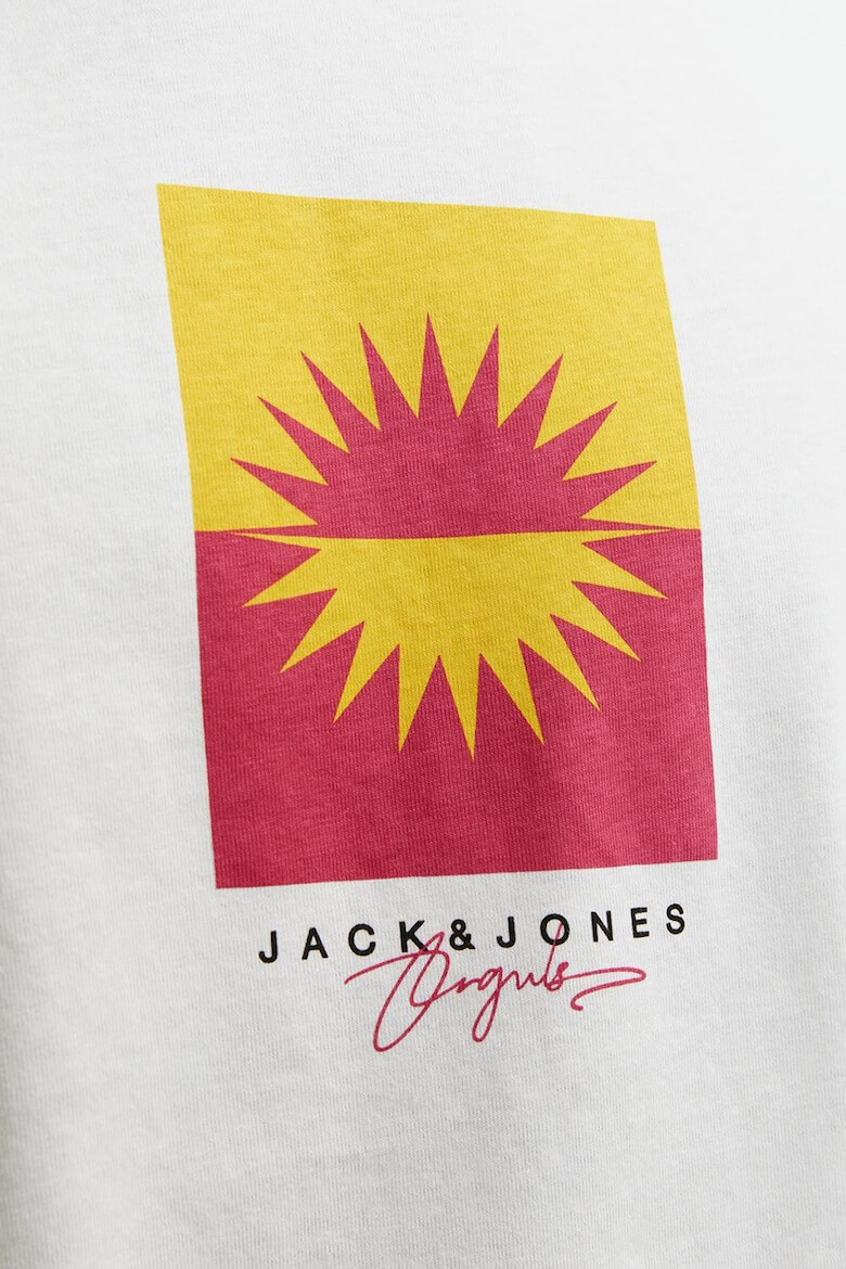 Jack & Jones Tricou cu decolteu la baza gatului si imprimeu grafic - Pled.ro