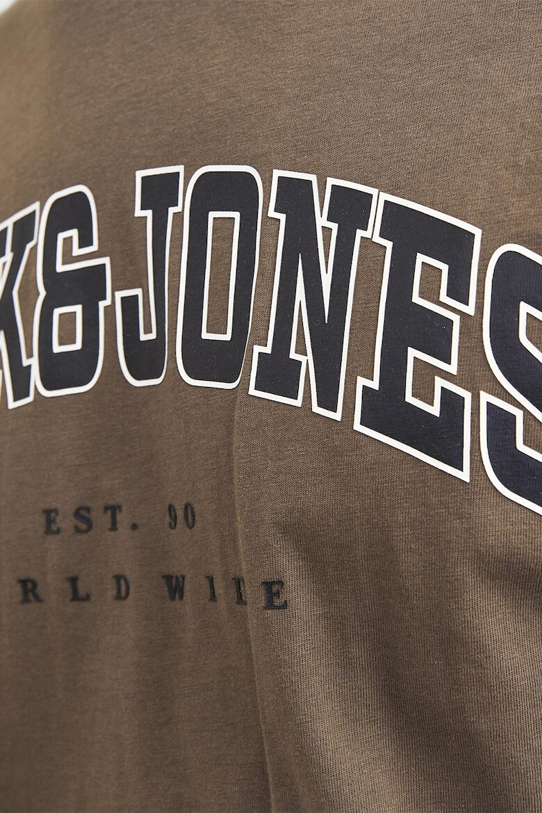 Jack & Jones Tricou cu decolteu la baza gatului si imprimeu logo - Pled.ro