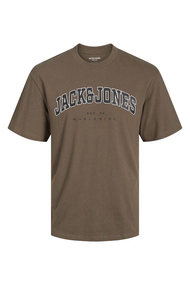 Jack & Jones Tricou cu decolteu la baza gatului si imprimeu logo - Pled.ro