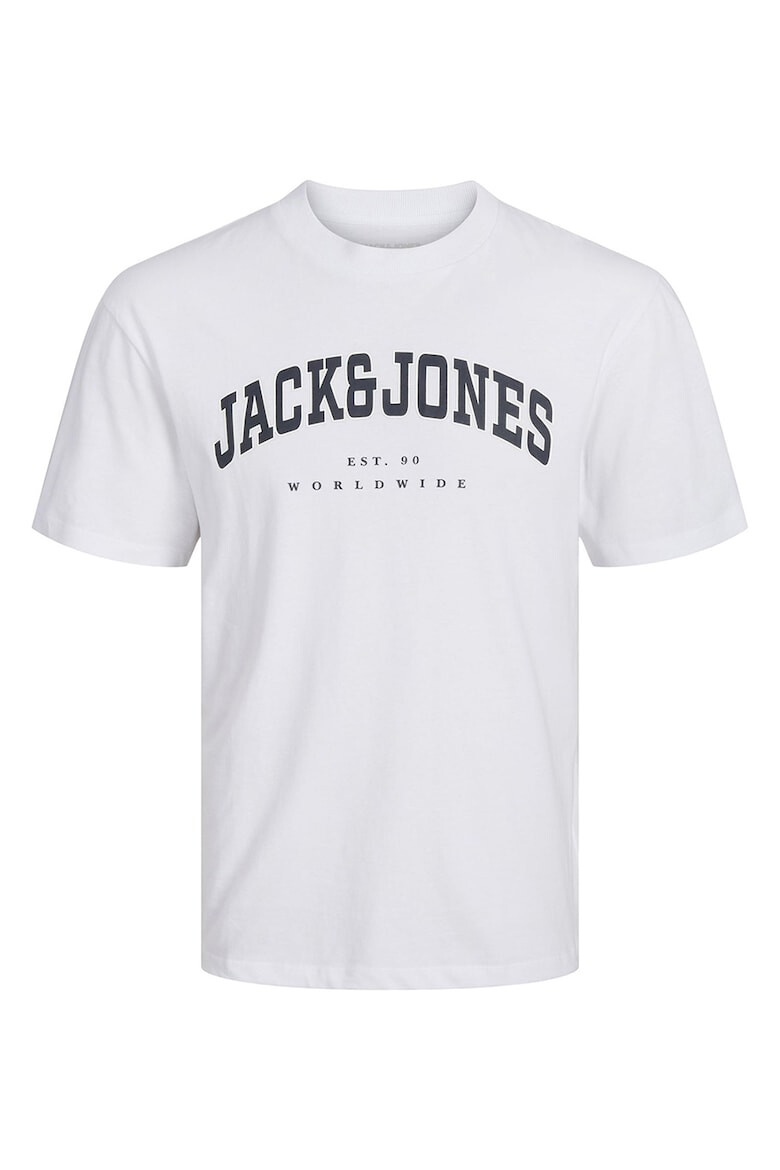 Jack & Jones Tricou cu decolteu la baza gatului si imprimeu logo - Pled.ro