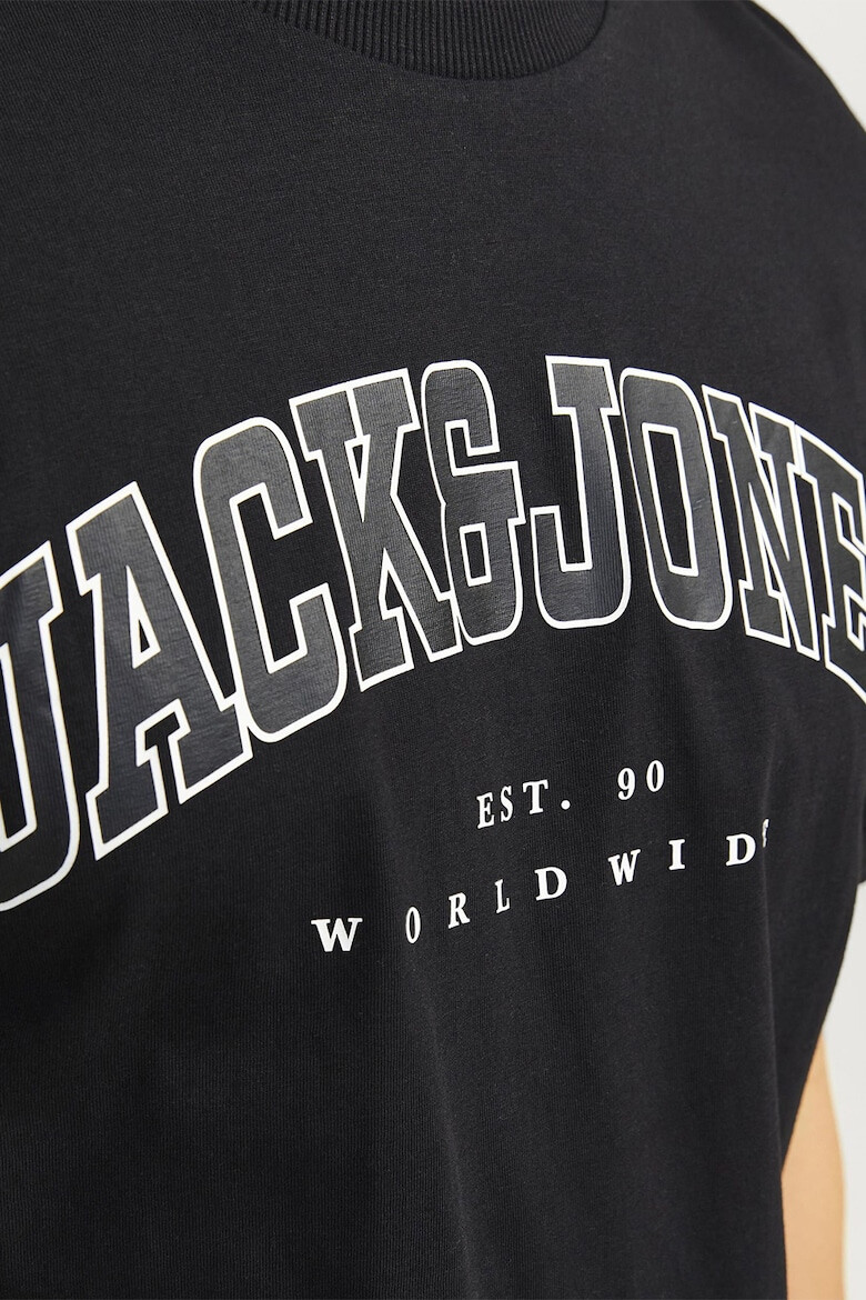 Jack & Jones Tricou cu decolteu la baza gatului si imprimeu logo - Pled.ro