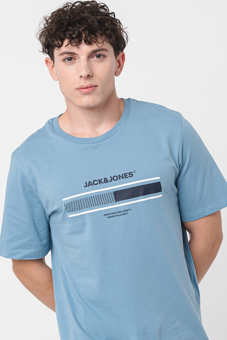 Jack & Jones Tricou cu decolteu la baza gatului si imprimeu logo - Pled.ro