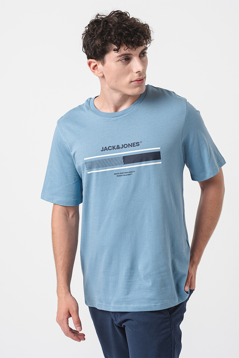 Jack & Jones Tricou cu decolteu la baza gatului si imprimeu logo - Pled.ro