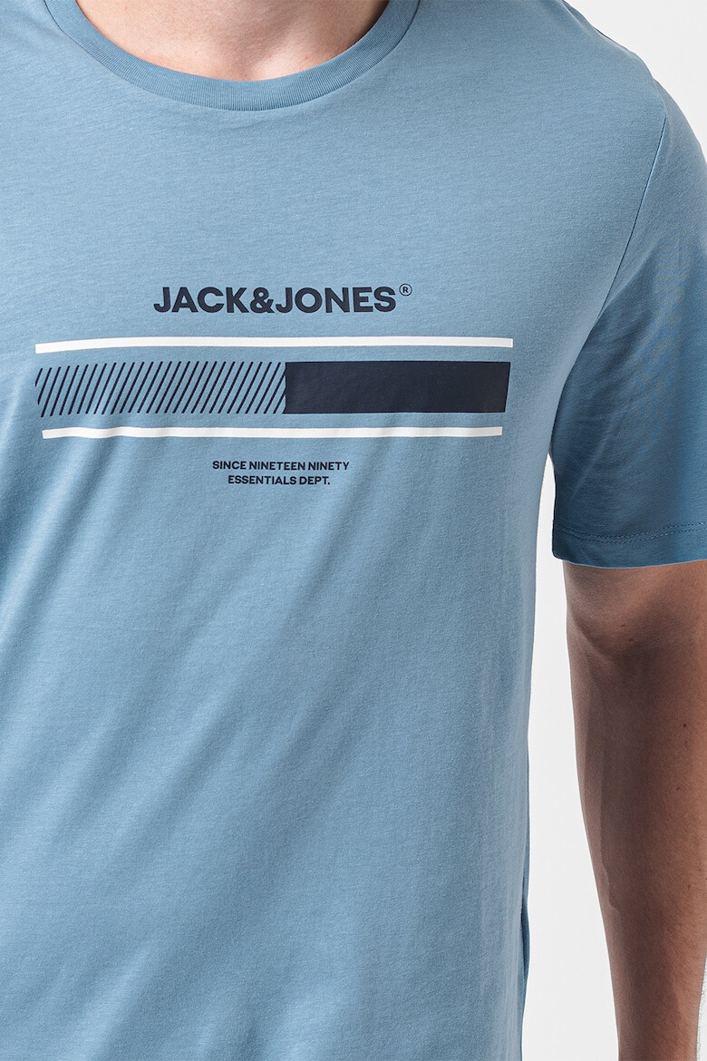 Jack & Jones Tricou cu decolteu la baza gatului si imprimeu logo - Pled.ro