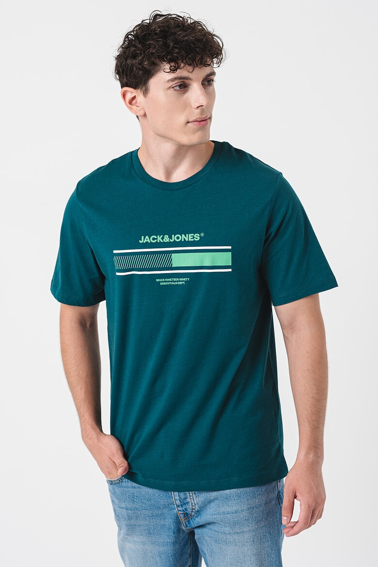 Jack & Jones Tricou cu decolteu la baza gatului si imprimeu logo - Pled.ro