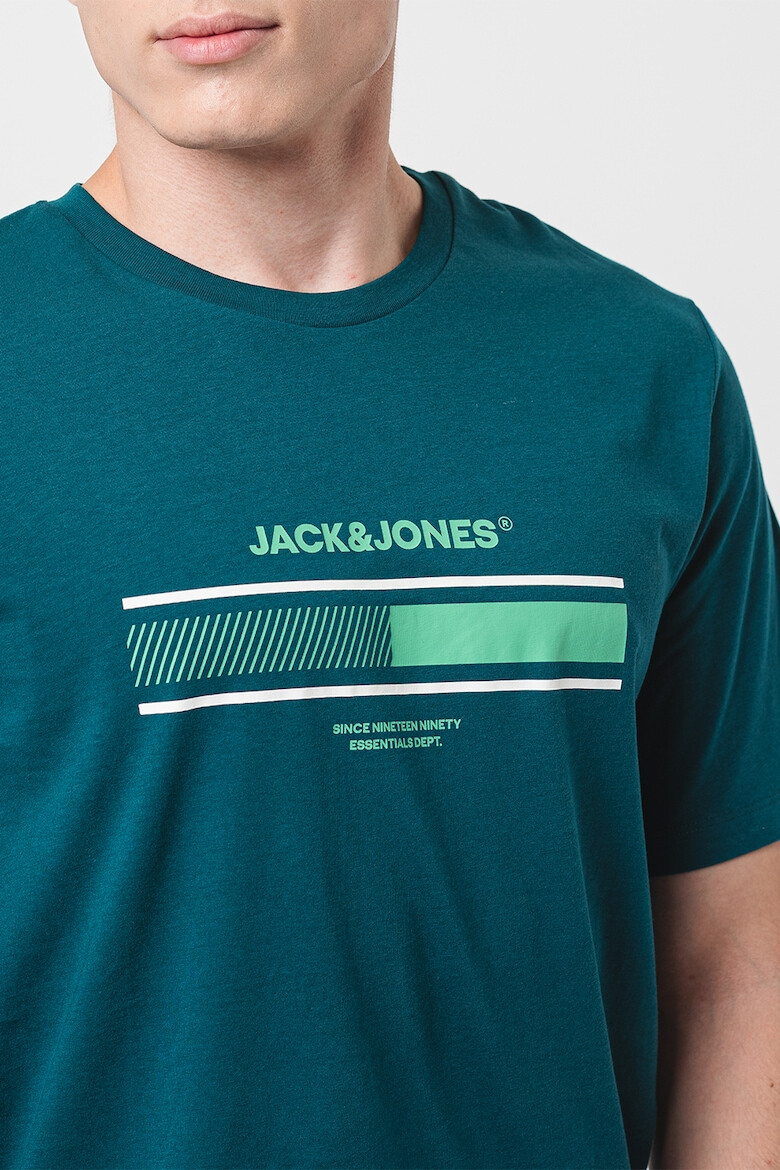 Jack & Jones Tricou cu decolteu la baza gatului si imprimeu logo - Pled.ro