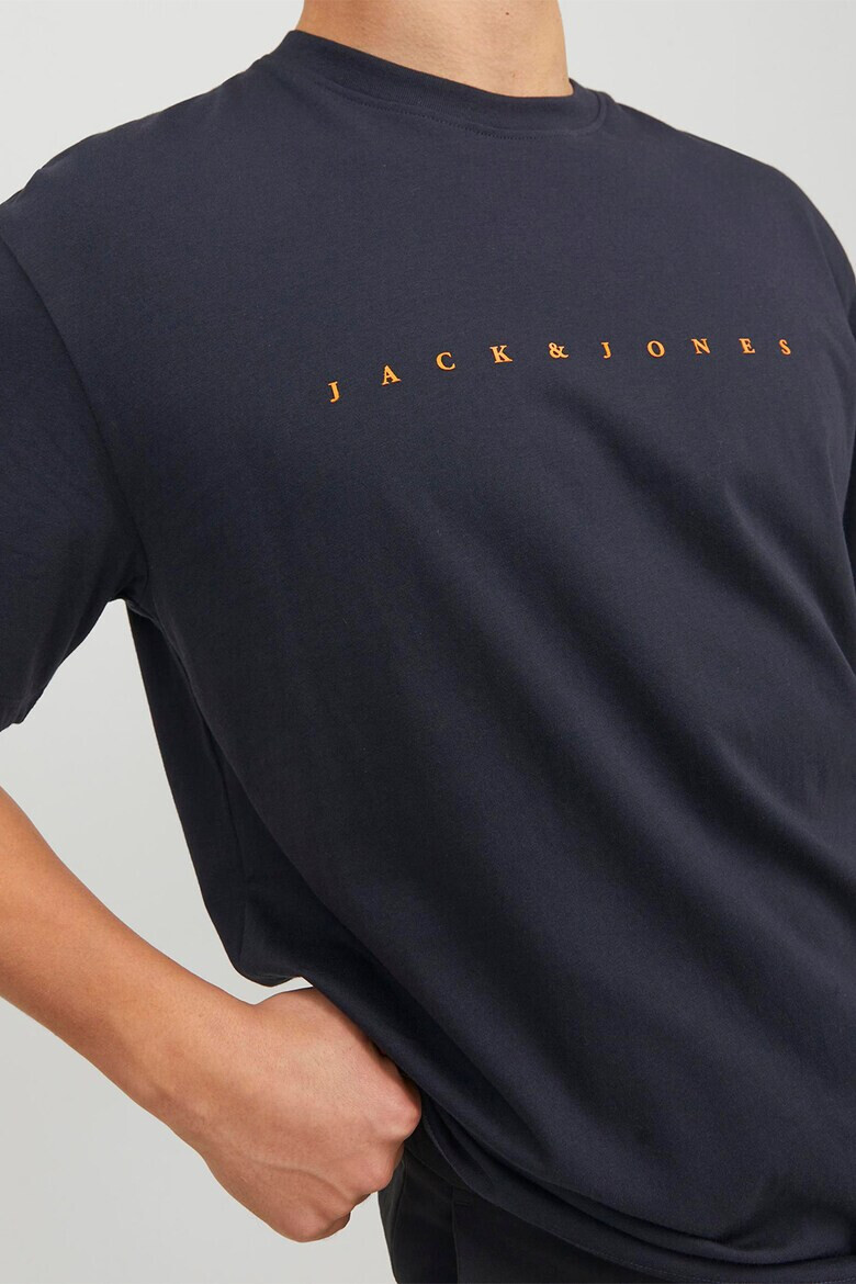 Jack & Jones Tricou cu decolteu la baza gatului si imprimeu logo - Pled.ro