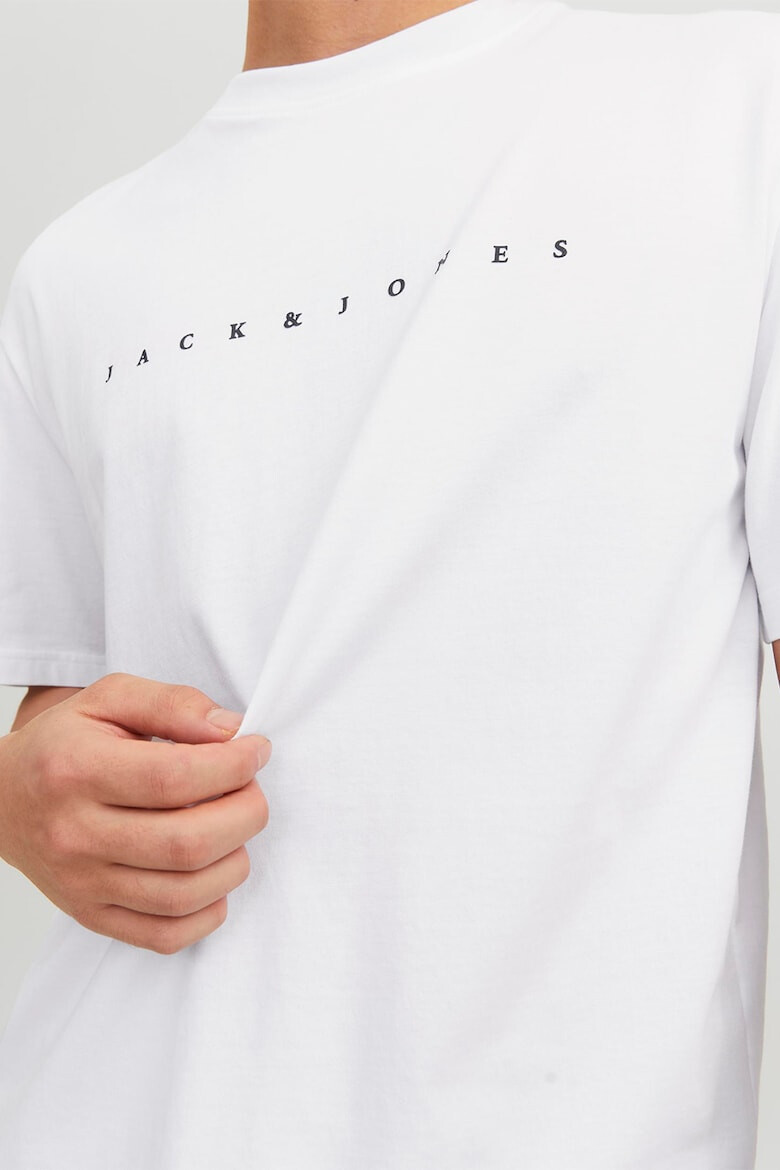 Jack & Jones Tricou cu decolteu la baza gatului si imprimeu logo - Pled.ro