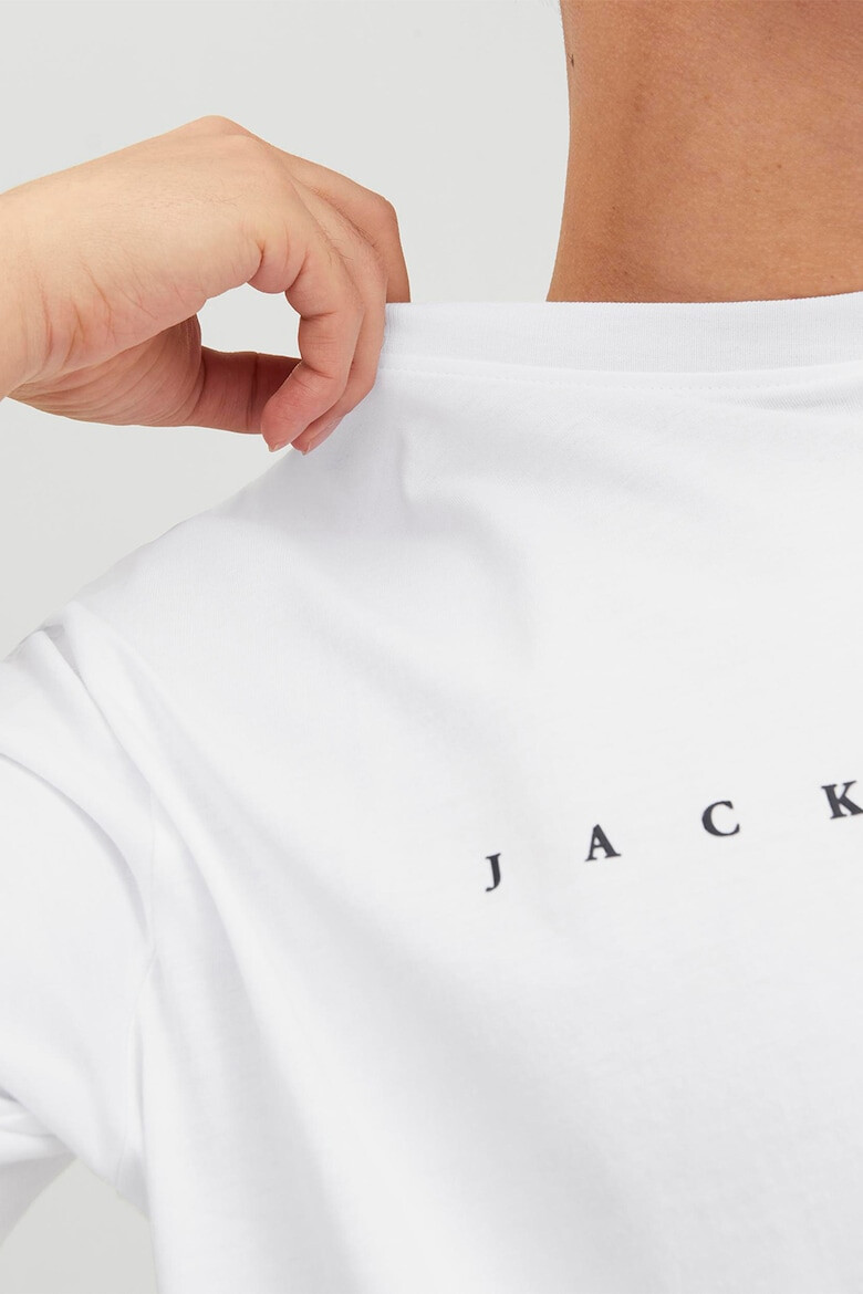 Jack & Jones Tricou cu decolteu la baza gatului si imprimeu logo - Pled.ro