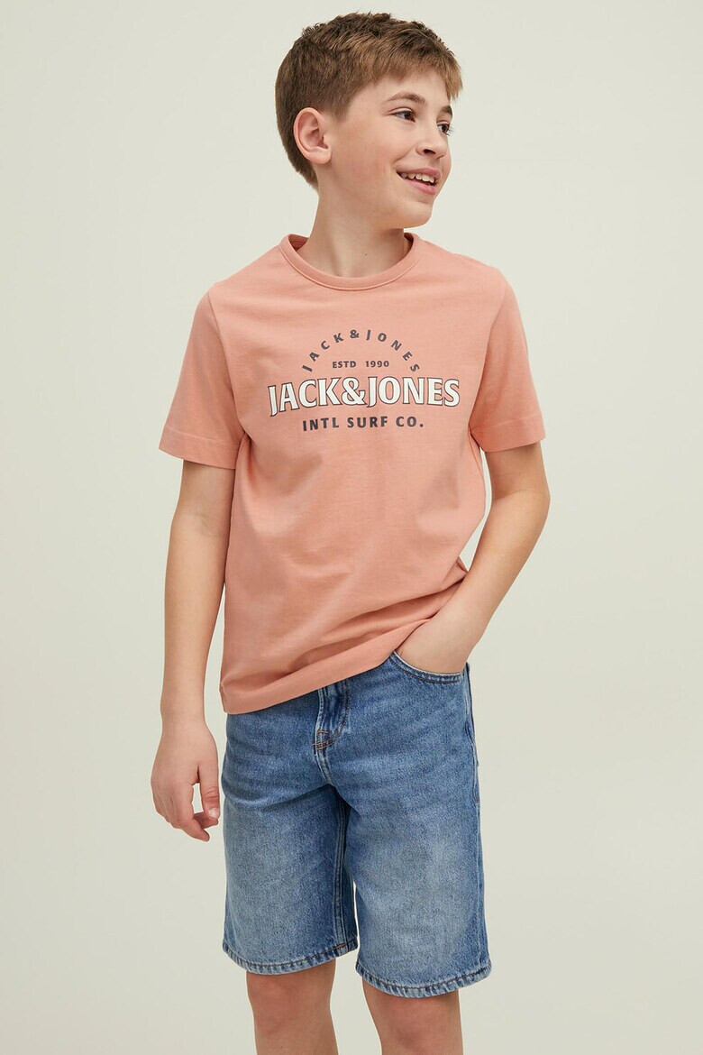 Jack & Jones Tricou cu decolteu la baza gatului si imprimeu logo - Pled.ro