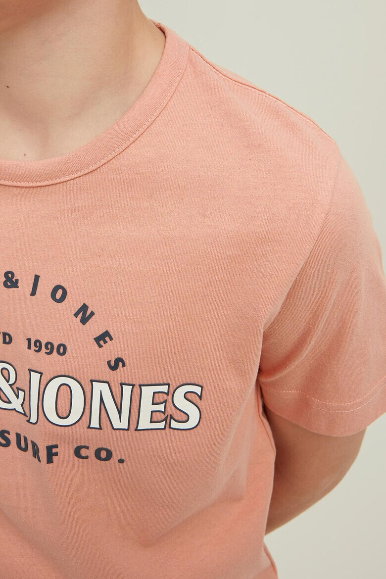 Jack & Jones Tricou cu decolteu la baza gatului si imprimeu logo - Pled.ro