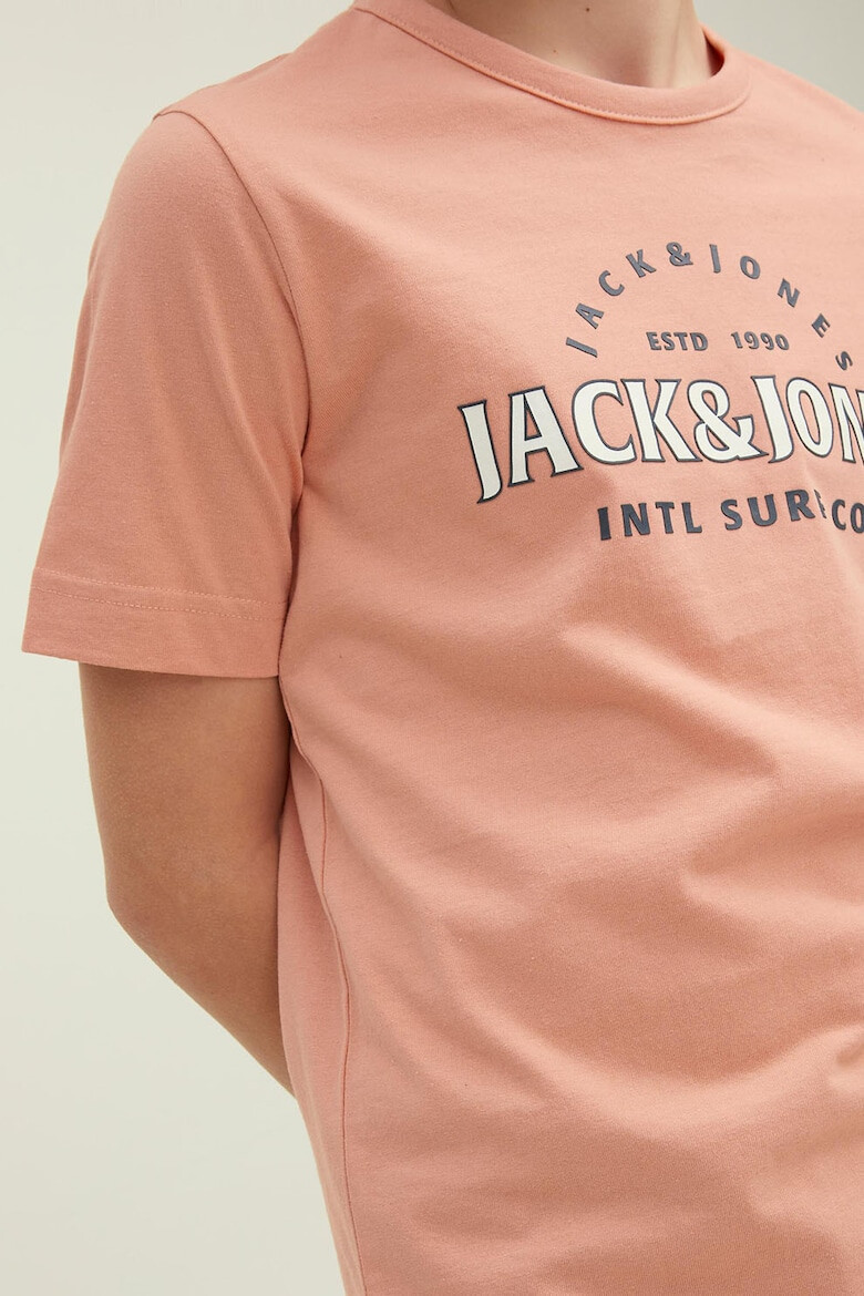 Jack & Jones Tricou cu decolteu la baza gatului si imprimeu logo - Pled.ro