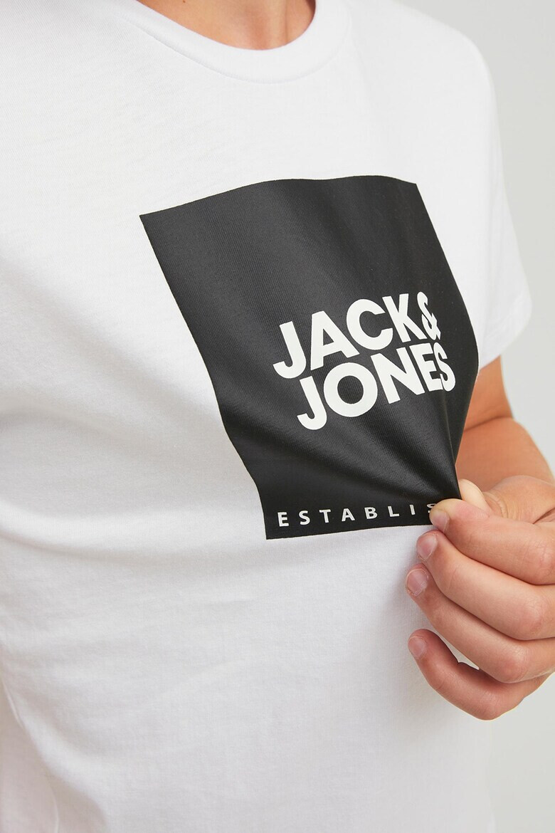 Jack & Jones Tricou cu decolteu la baza gatului si imprimeu logo - Pled.ro