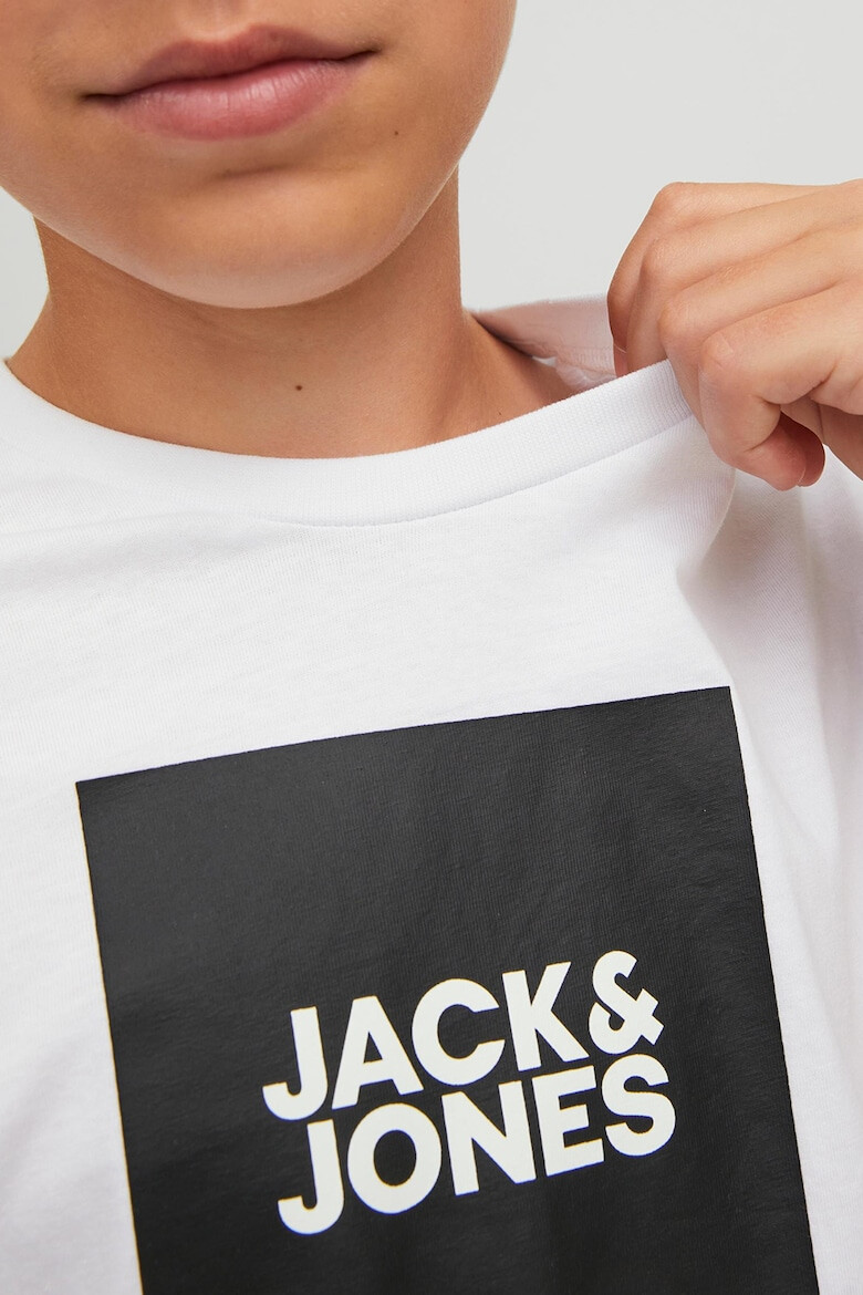 Jack & Jones Tricou cu decolteu la baza gatului si imprimeu logo - Pled.ro