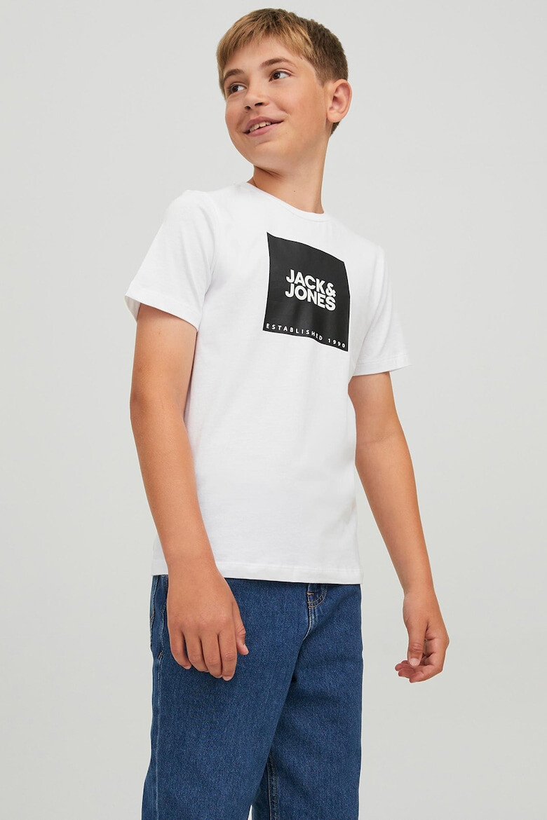 Jack & Jones Tricou cu decolteu la baza gatului si imprimeu logo - Pled.ro