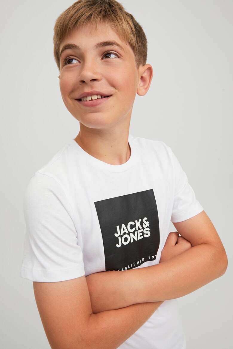 Jack & Jones Tricou cu decolteu la baza gatului si imprimeu logo - Pled.ro