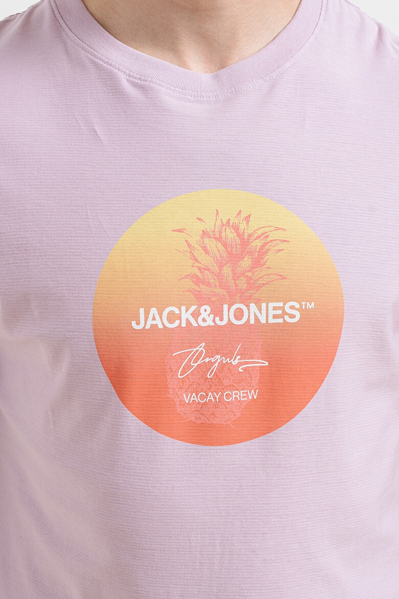 Jack & Jones Tricou cu decolteu la baza gatului si imprimeu logo Raruba - Pled.ro