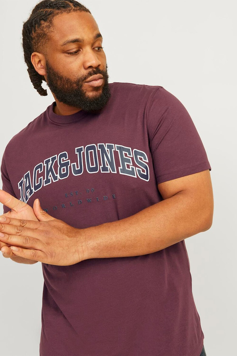 Jack & Jones Tricou cu decolteu la baza gatului si logo - Pled.ro