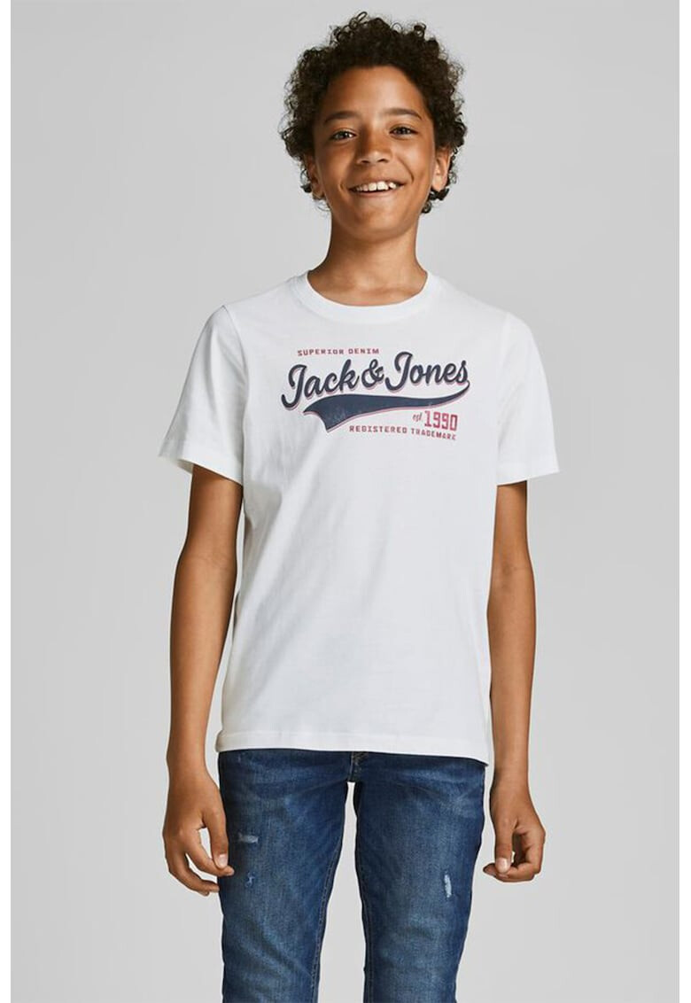 Jack & Jones Tricou cu decolteu rotund si imprimeu logo - Pled.ro