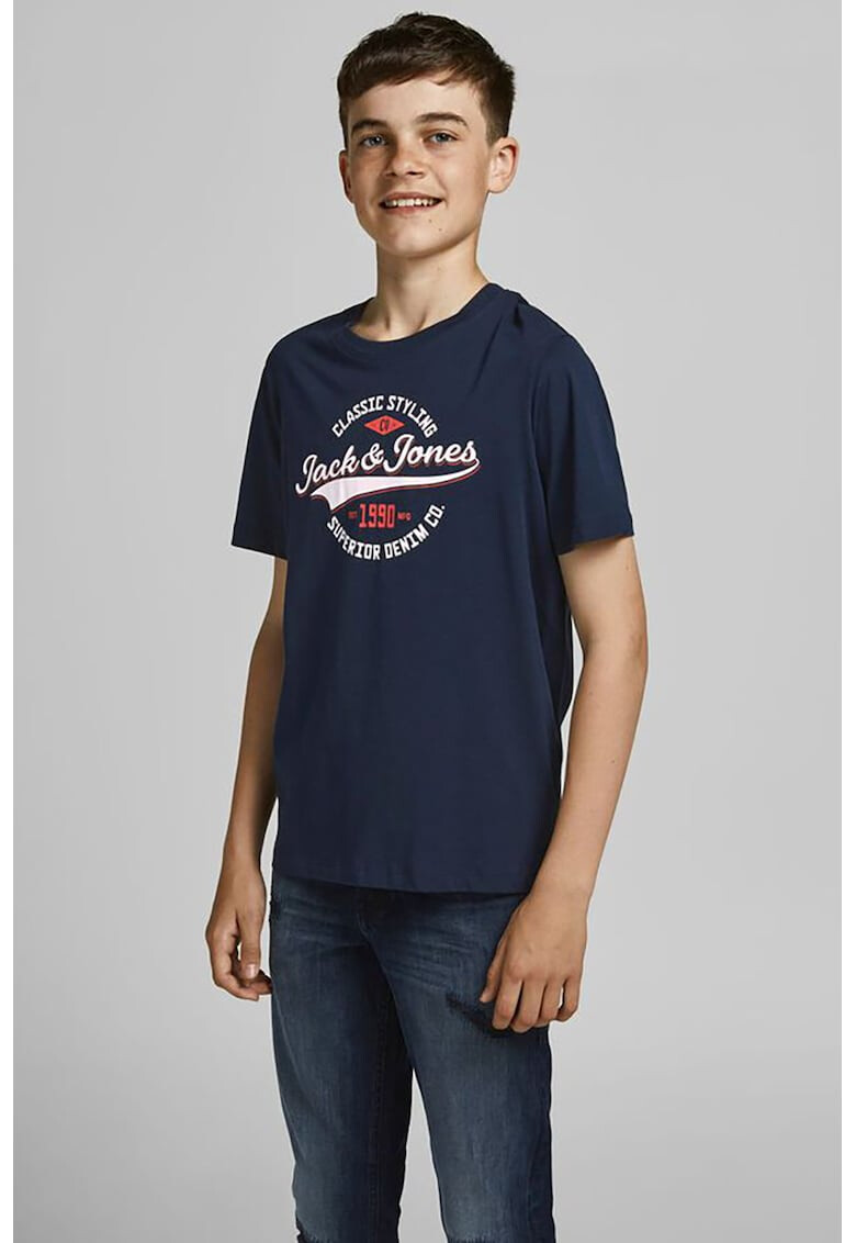 Jack & Jones Tricou cu decolteu rotund si imprimeu logo - Pled.ro