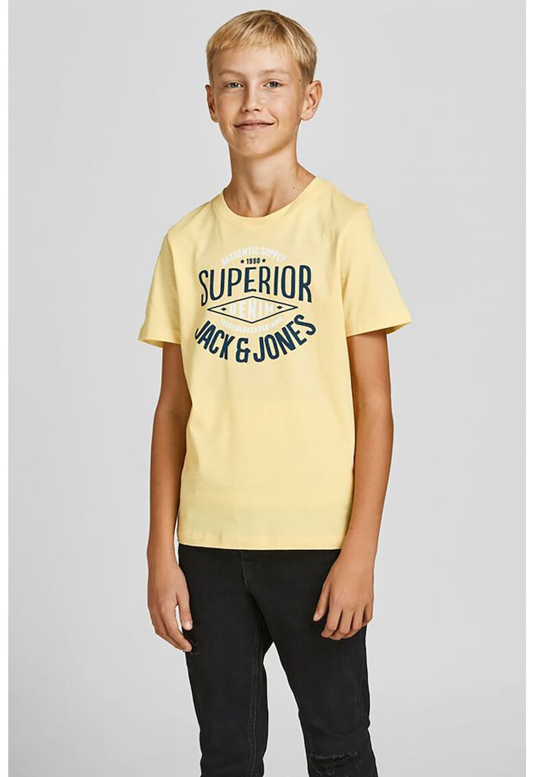 Jack & Jones Tricou cu decolteu rotund si imprimeu logo - Pled.ro