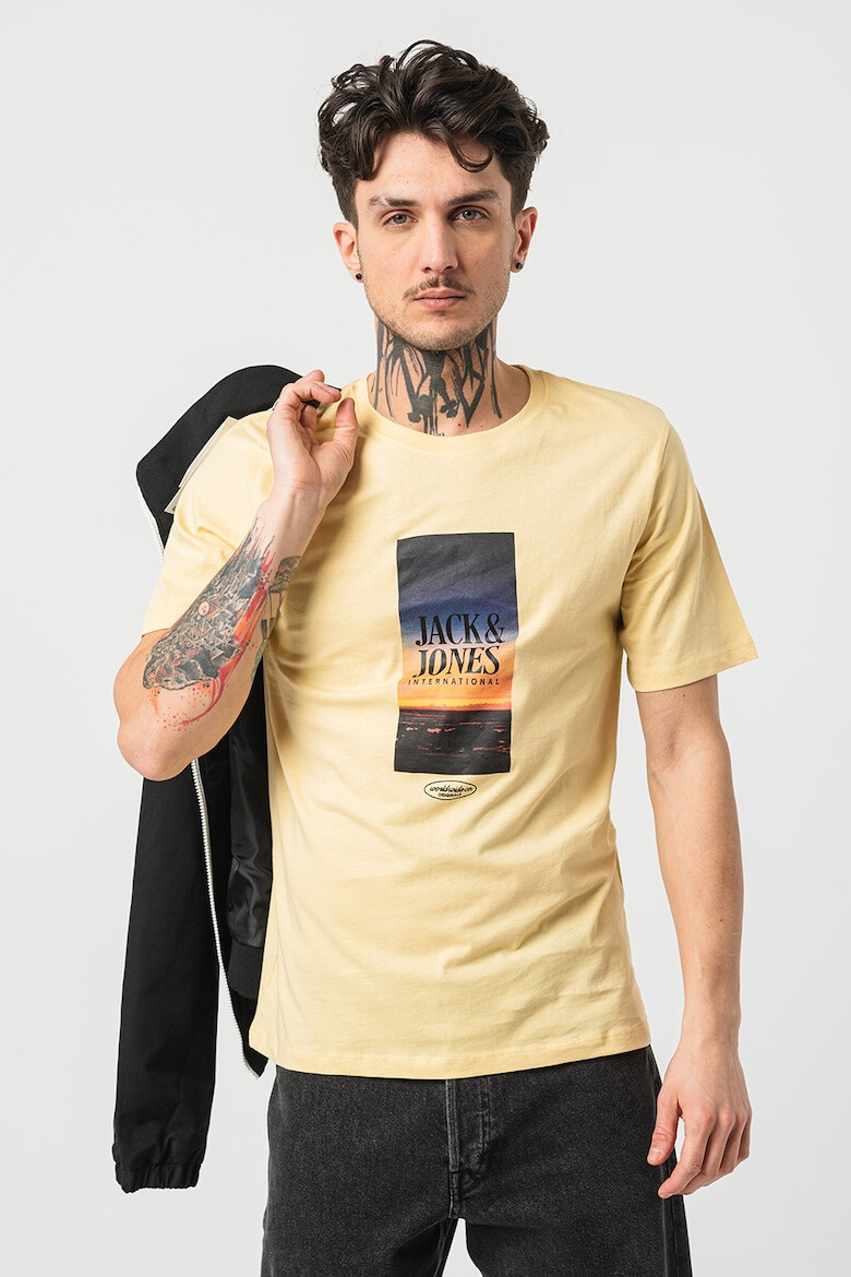 Jack & Jones Tricou cu imprimeu logo si foto Lucca - Pled.ro