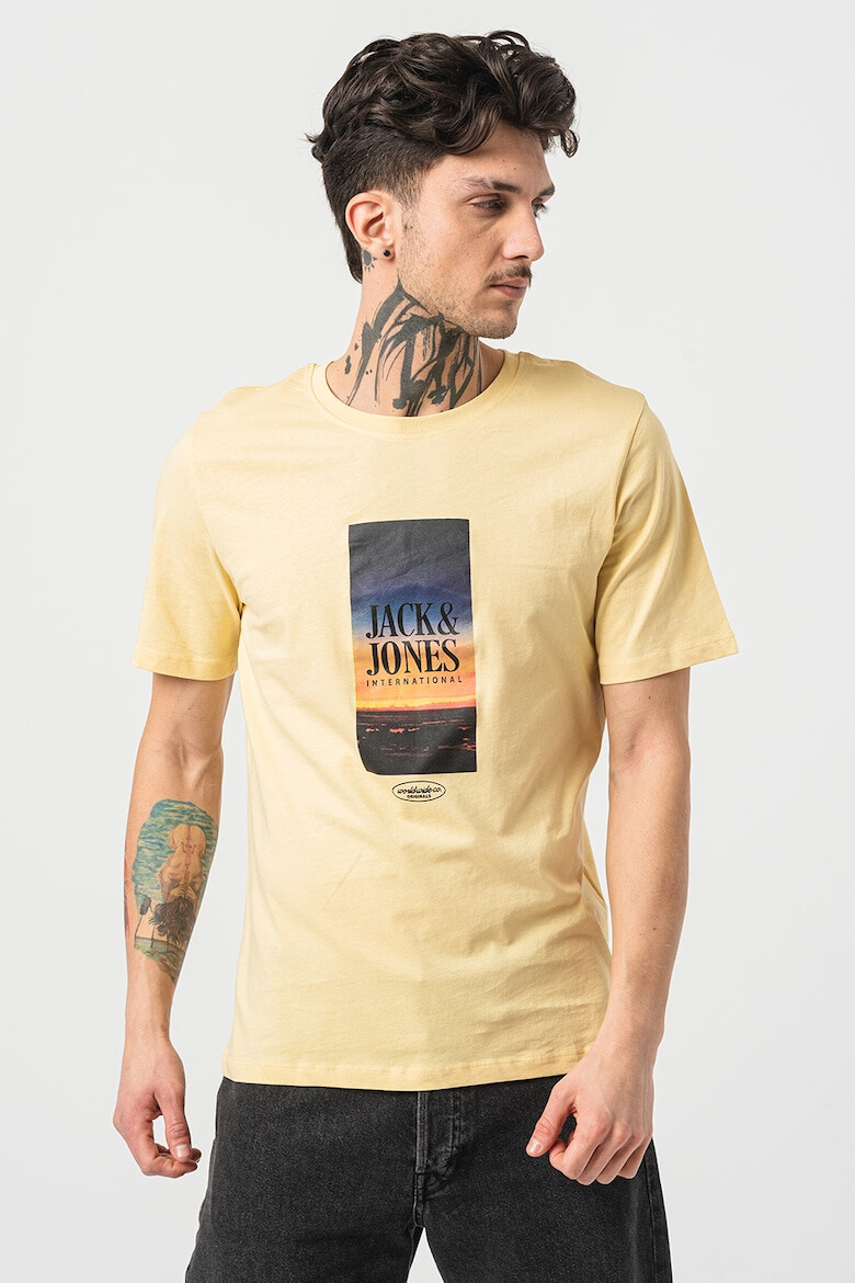 Jack & Jones Tricou cu imprimeu logo si foto Lucca - Pled.ro