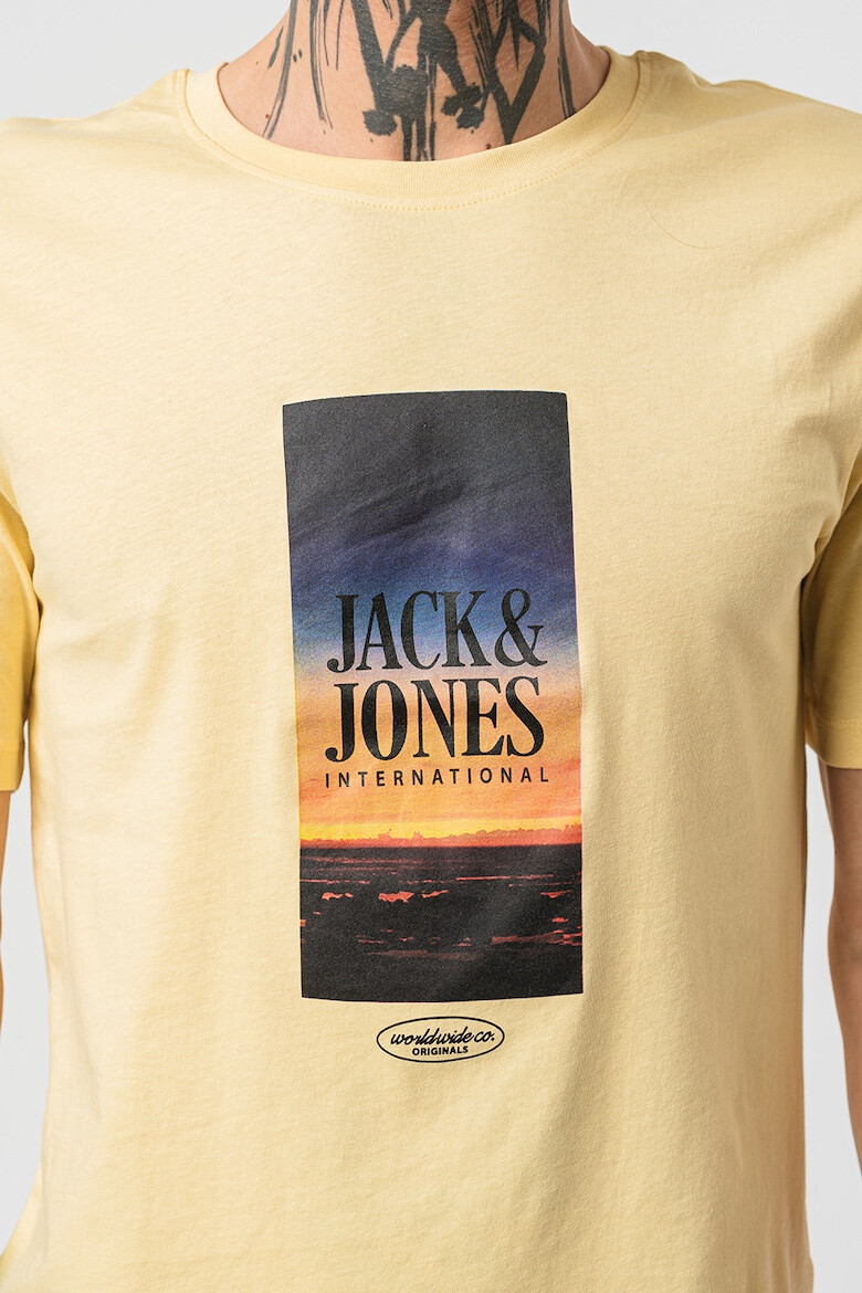 Jack & Jones Tricou cu imprimeu logo si foto Lucca - Pled.ro