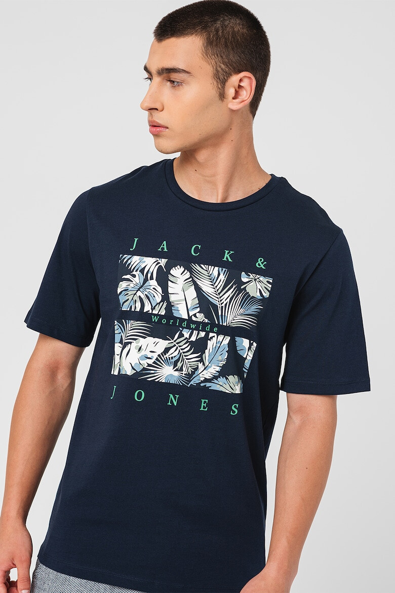 Jack & Jones Tricou cu imprimeu logo si grafic Floor - Pled.ro