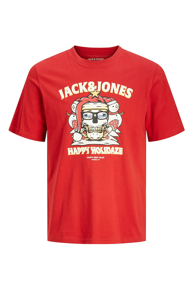 Jack & Jones Tricou cu imprimeu si decolteu la baza gatului - Pled.ro