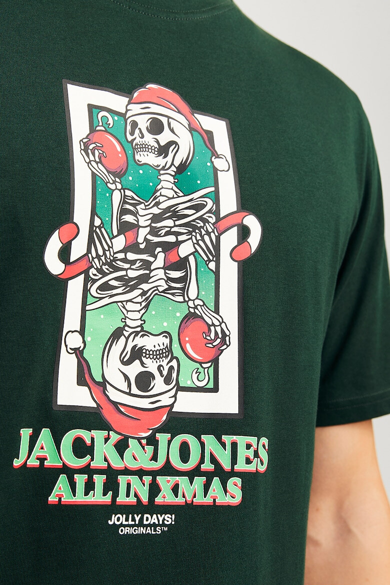 Jack & Jones Tricou cu imprimeu si decolteu la baza gatului - Pled.ro