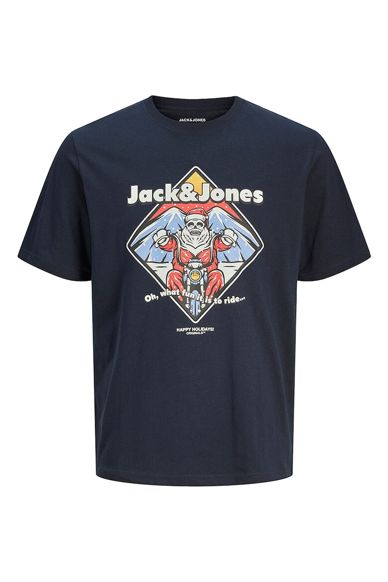 Jack & Jones Tricou cu imprimeu si decolteu la baza gatului - Pled.ro